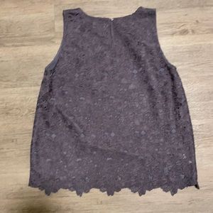 Large loft Gray lined lace shirt